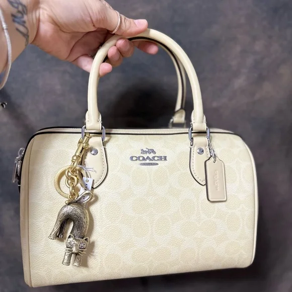 Coach Rowan Satchel Bag In Signature Canvas - Picture 3 of 10